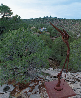 
A yoke to the heavens: Sculptor Gary Dryzmala fashioned “Vision,” this piece of art, reaching skyward.
